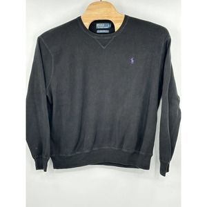 Polo Ralph Lauren vintage sweater crew neck black 90s‎ Purple Pony Size 2XL EUC
